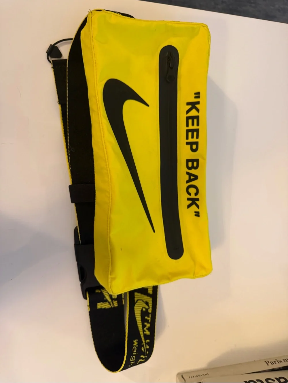 Off-White x Nike Yellow 'Keep Back' belt bag